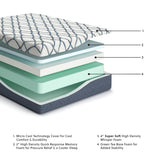 12 White/Blue Inch Chime Elite 2.0 King Mattress
