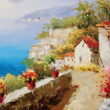 Mediterranean Walkway Oil Painting On Canvas