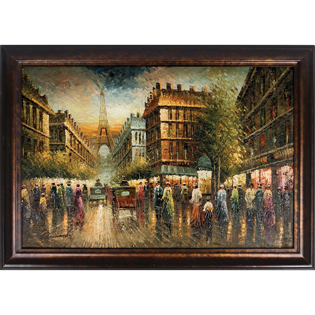 Paris Street Oil Painting On Canvas