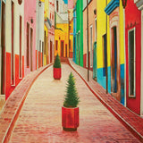 Street In Guanajuato Printed Canvas Painting