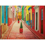 Street In Guanajuato Printed Canvas Painting