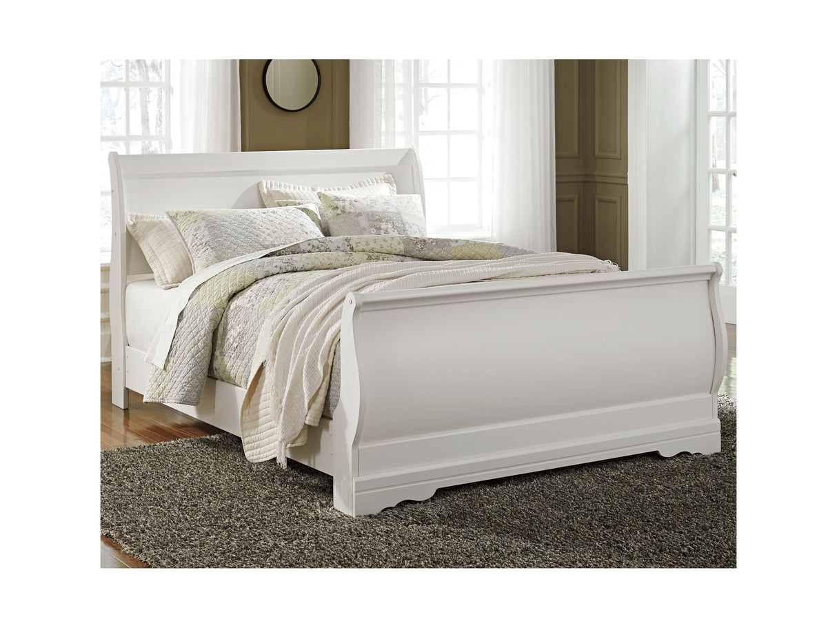 Anarasia White Queen Sleigh Bed