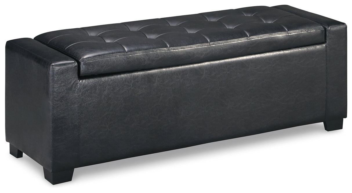 Benches Black Upholstered Storage Bench