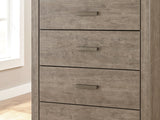 Culverbach Gray King Panel Bed, Dresser, Mirror, Chest And Nightstand