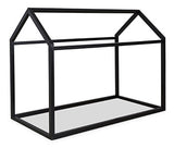 Flannibrook Black Twin House Bed Frame