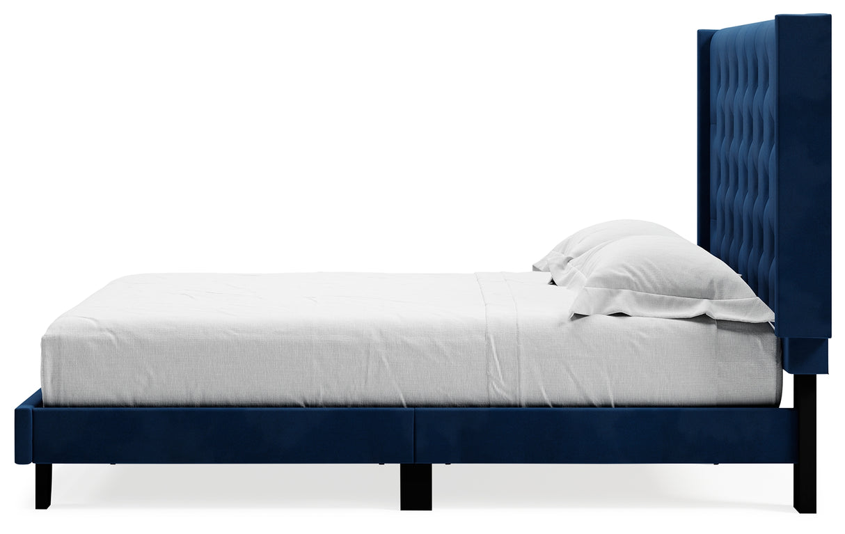 Vintasso Blue Queen Upholstered Bed