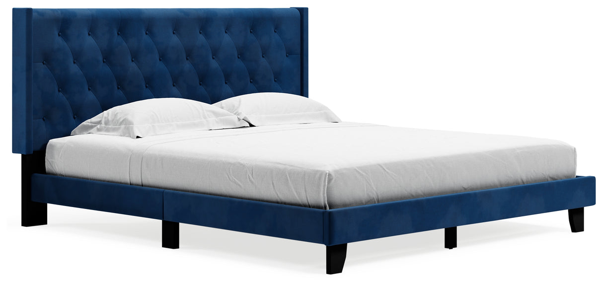Vintasso Blue King Upholstered Bed