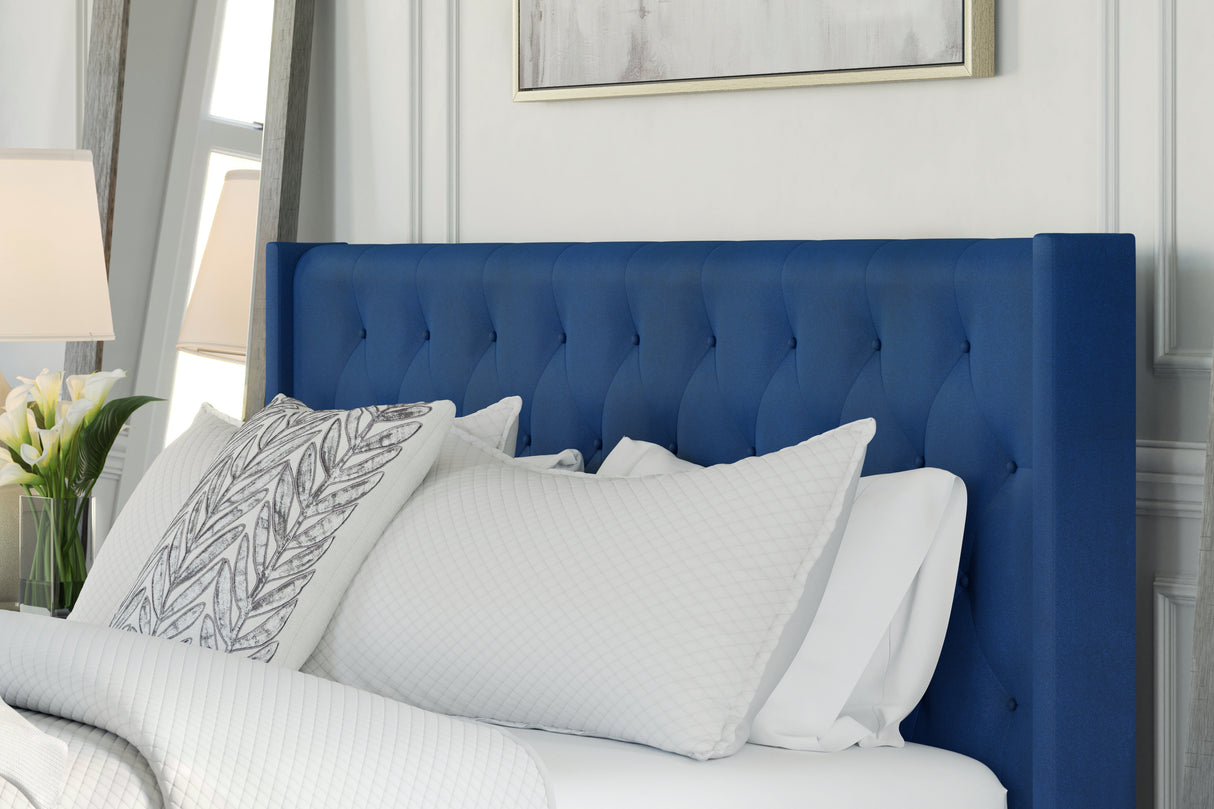 Vintasso Blue King Upholstered Bed