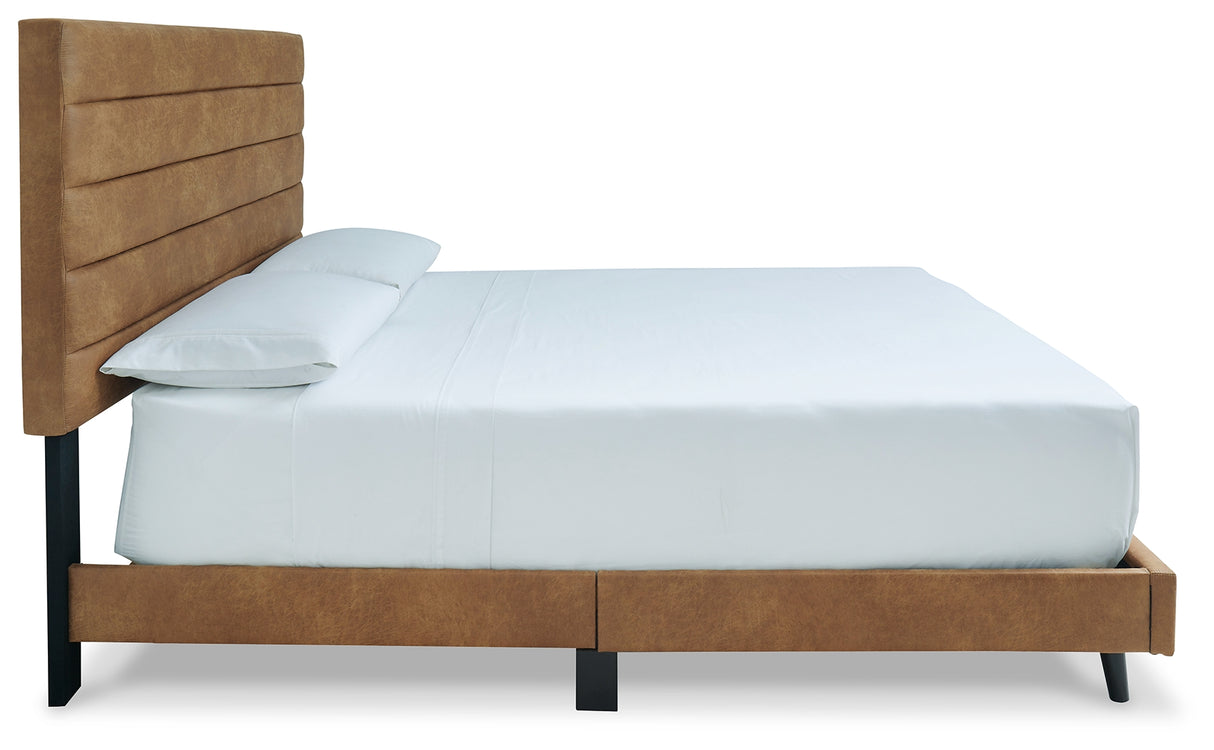 Vintasso Brown Queen Upholstered Bed