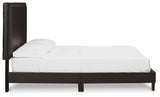 Mesling Dark Brown Queen Upholstered Bed