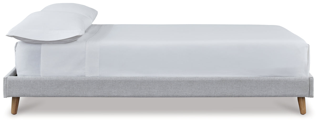 Tannally Beige Full Upholstered Platform Bed