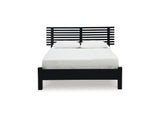 Danziar Black Queen Slat Panel Bed