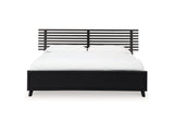 Danziar Black King Slat Panel Bed