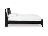 Danziar Black King Slat Panel Bed