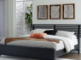 Danziar Black King Slat Panel Bed