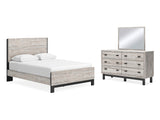 Vessalli Gray Queen Panel Bed, Dresser And Mirror