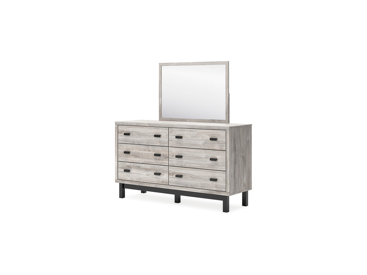 Vessalli Gray Queen Panel Bed, Dresser And Mirror
