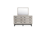 Vessalli Gray Queen Panel Bed, Dresser, Mirror And Nightstand