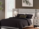 Vessalli Gray Queen Panel Bed With Extensions