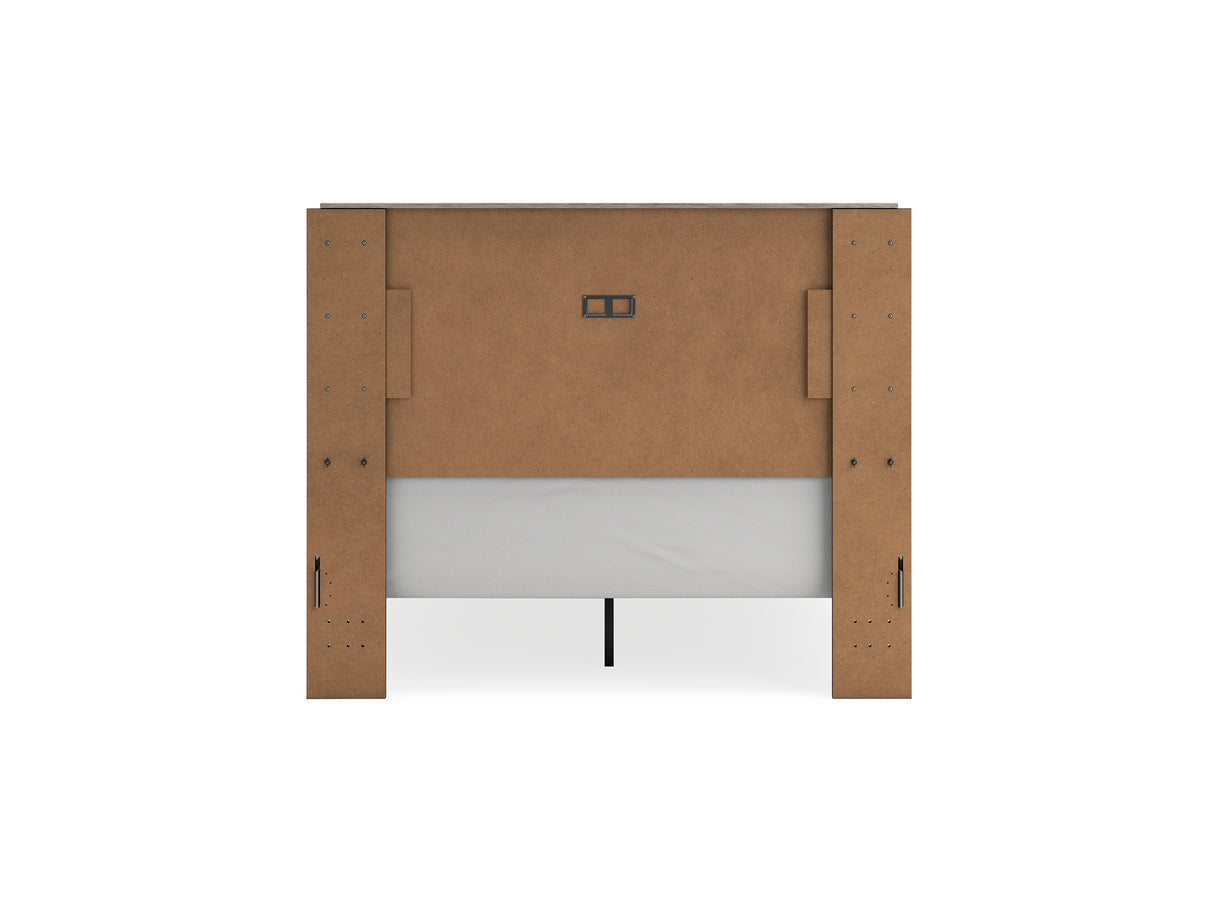 Vessalli Gray Queen Panel Bed