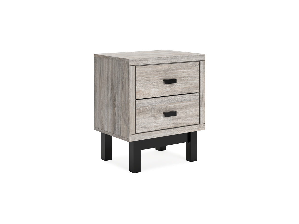 Vessalli Gray Queen Panel Bed, Dresser, Mirror And Nightstand