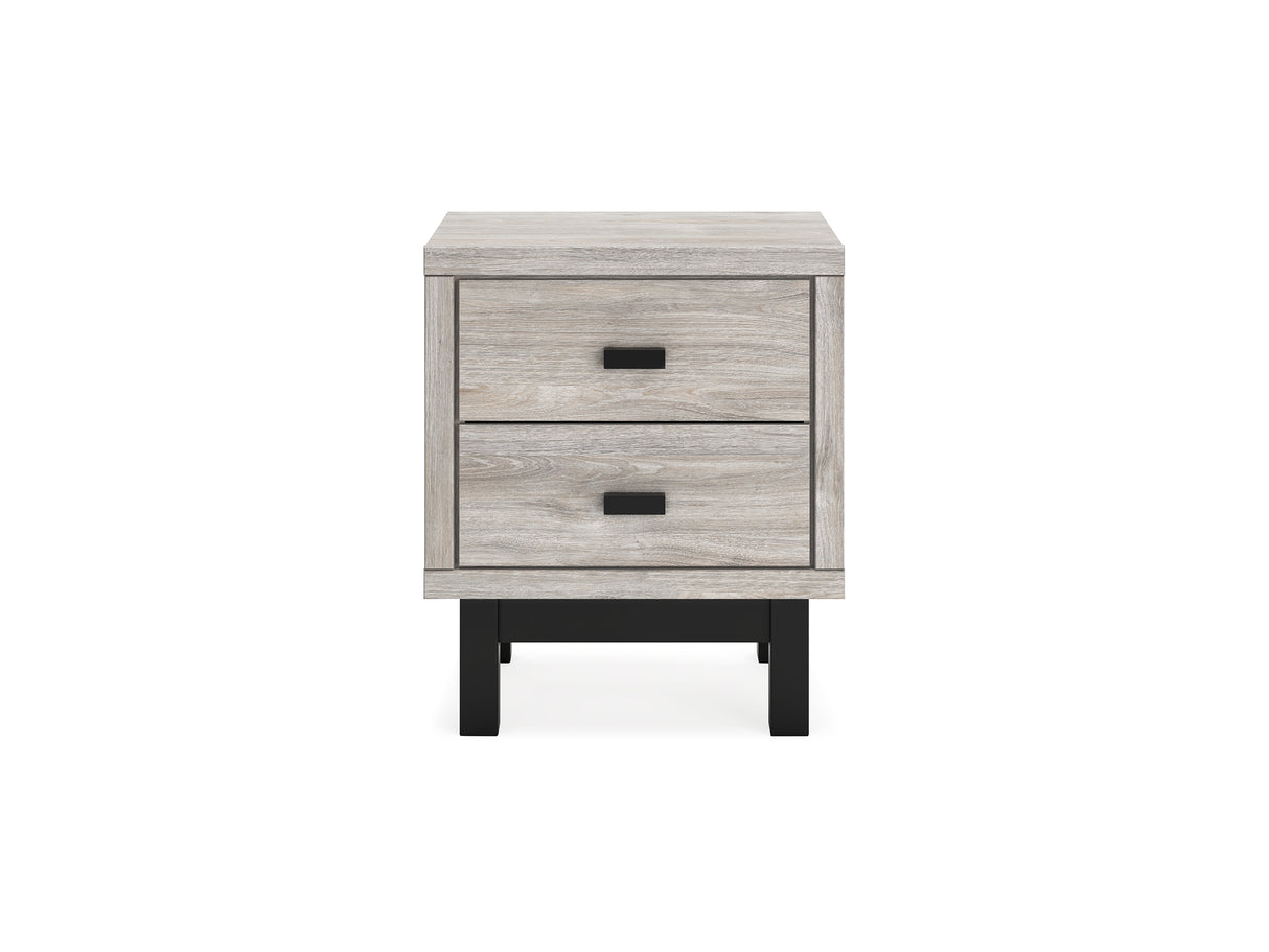 Vessalli Gray Queen Panel Bed, Dresser, Mirror And Nightstand
