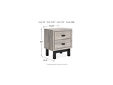 Vessalli Gray Queen Panel Bed, Dresser, Mirror And Nightstand