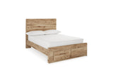 Hyanna Tan Brown Full Panel Storage Bed