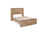 Hyanna Tan Brown Full Panel Storage Bed