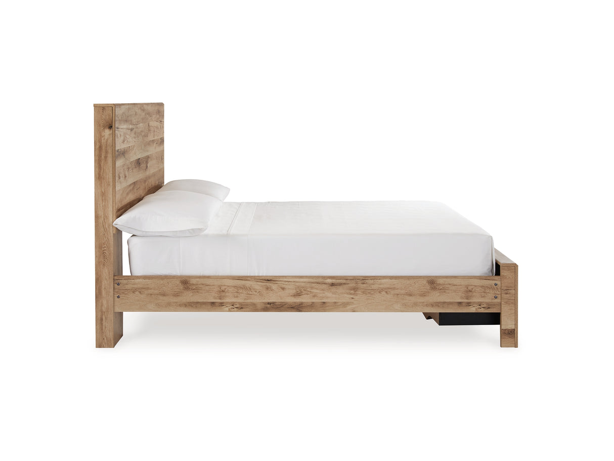 Hyanna Tan Brown Full Panel Storage Bed