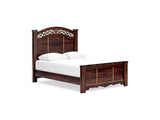 Glosmount Two-Tone Queen Poster Bed, Dresser, Mirror And Nightstand