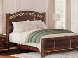 Glosmount Two-Tone King Poster Bed