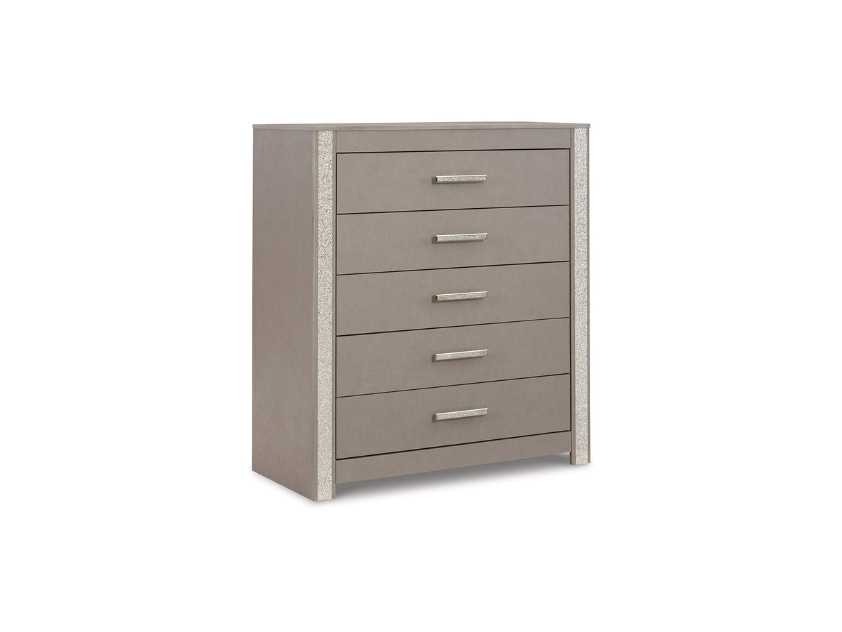 Surancha Queen Panel Bed, Dresser, Mirror, Chest And 2 Nightstands