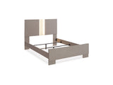 Surancha Gray Queen Panel Bed, Dresser, Mirror And Nightstand