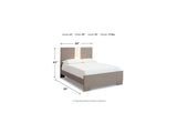 Surancha Gray Queen Panel Bed, Dresser, Mirror And Nightstand