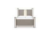 Surancha Gray Queen Poster Bed, Dresser, Mirror And Nightstand