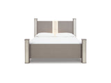 Surancha Gray King Poster Bed, Dresser And Mirror