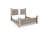 Surancha Gray King Poster Bed, Dresser, Mirror And Nightstand