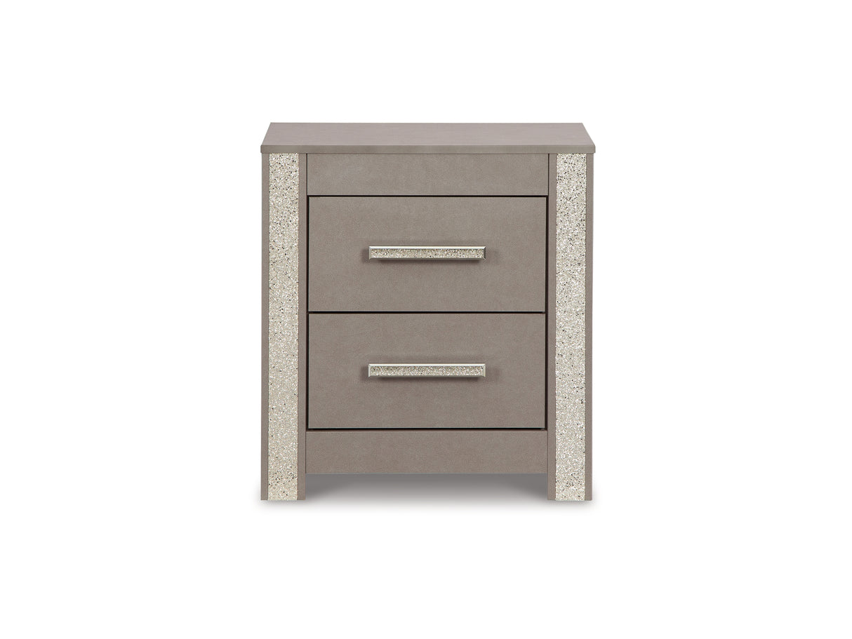Surancha Gray Queen Panel Bed, Dresser, Mirror And Nightstand