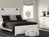 Gerridan White/Gray Queen Panel Bed, Dresser And Mirror