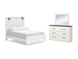 Gerridan White/Gray Queen Panel Bed, Dresser And Mirror