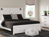 Gerridan White/Gray King Panel Bed, Dresser And Mirror