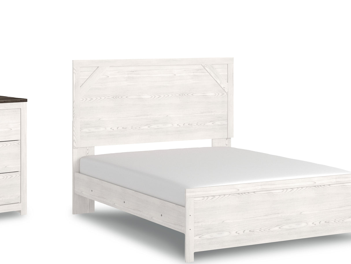 Gerridan White Queen Panel Bed, Dresser, Mirror, And Chest