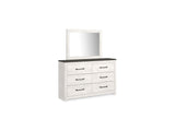 Gerridan White/Gray King Panel Bed, Dresser And Mirror