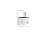 Gerridan White/Gray King Panel Bed, Dresser And Mirror