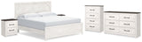 Gerridan White/Gray King Panel Bed, Dresser, Chest And 2 Nightstands