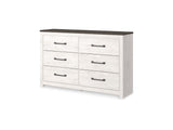 Gerridan White/Gray Queen Panel Bed, Dresser, Chest And Nightstand