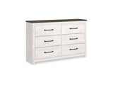 Gerridan White/Gray Queen Panel Bed, Dresser, Chest And Nightstand