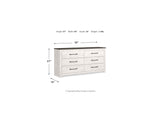Gerridan White/Gray King Panel Bed, Dresser And Nightstand