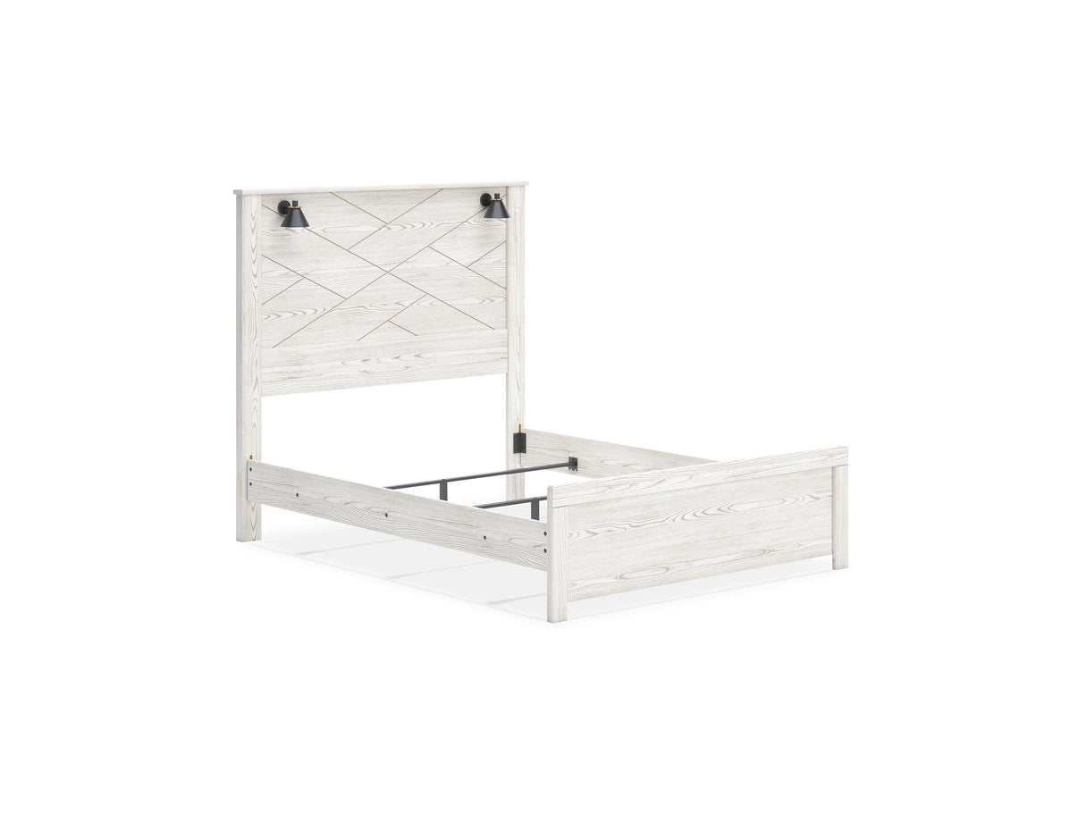 Gerridan White/Gray Queen Panel Bed, Dresser, Chest And Nightstand